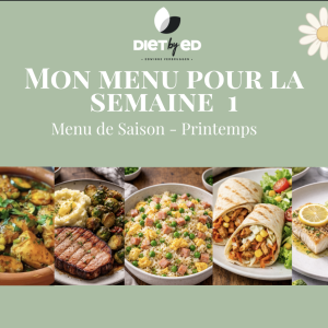 Mon menu de la semaine (SEM1) - Printemps 2026