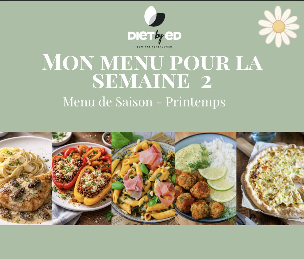 Mon menu de la semaine (SEM2) - Printemps 2026